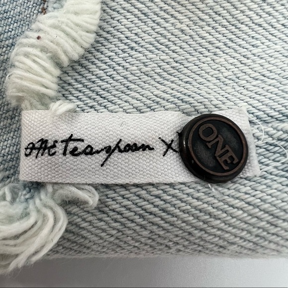 One X OneTeaspoon Raw Hem Distressed Denim Jean Mini Skirt Size 26 Women’s - Picture 6 of 7